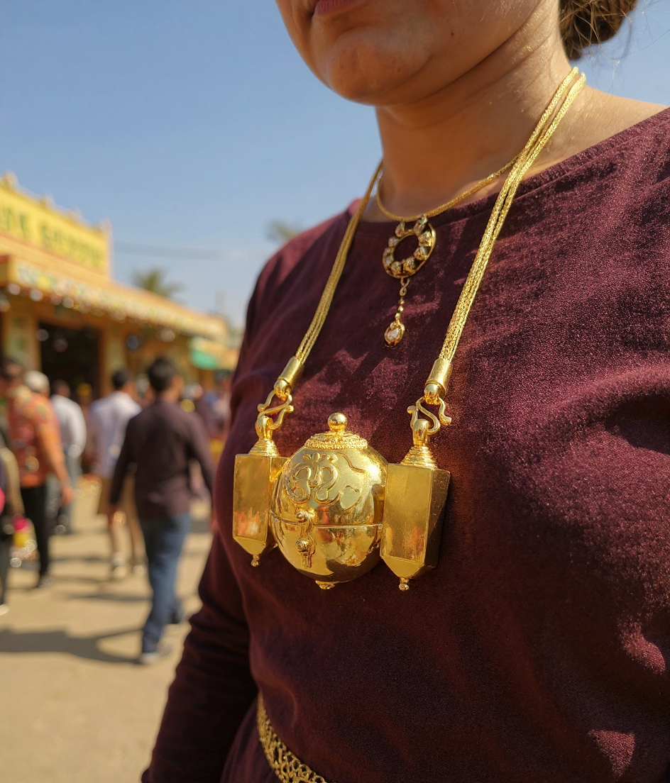 Gold Kardige with Thali Chain