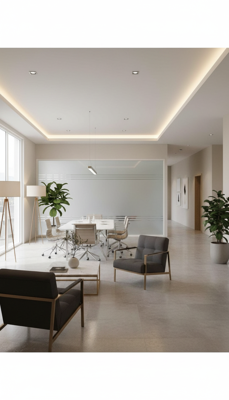 Frosted Glass Partition