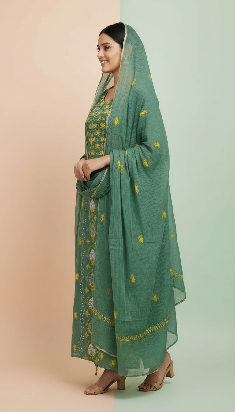 Embroidered Salwar Suit view 3
