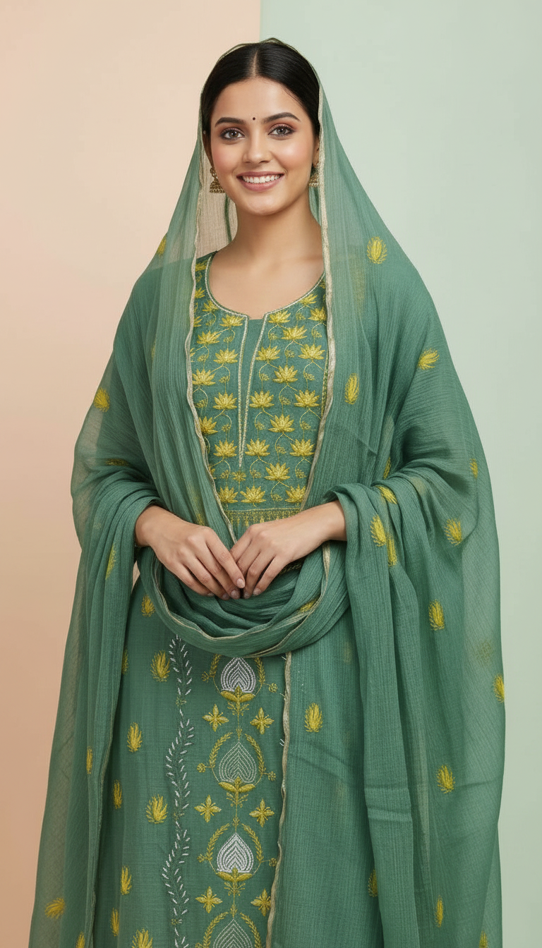 Embroidered Salwar Suit view 4