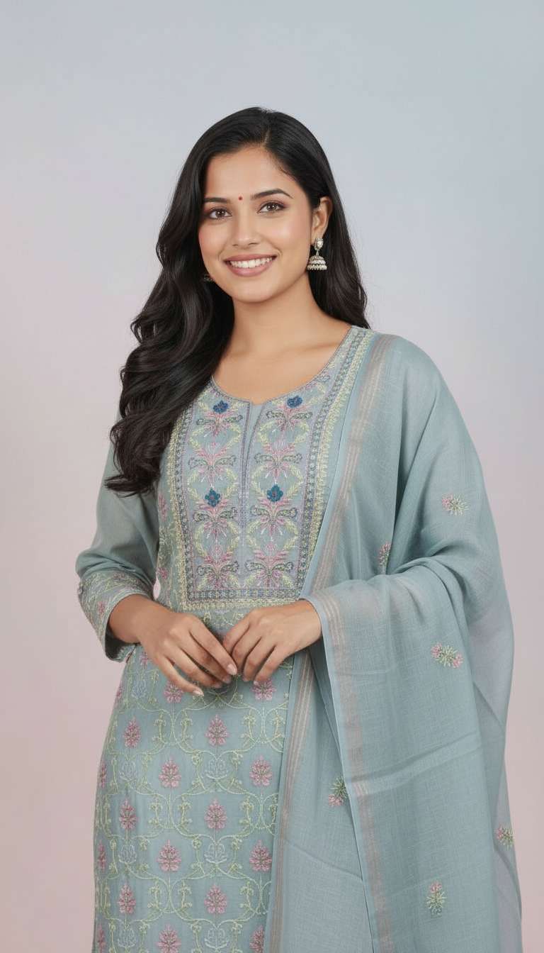 Embroidered Anarkali Suit