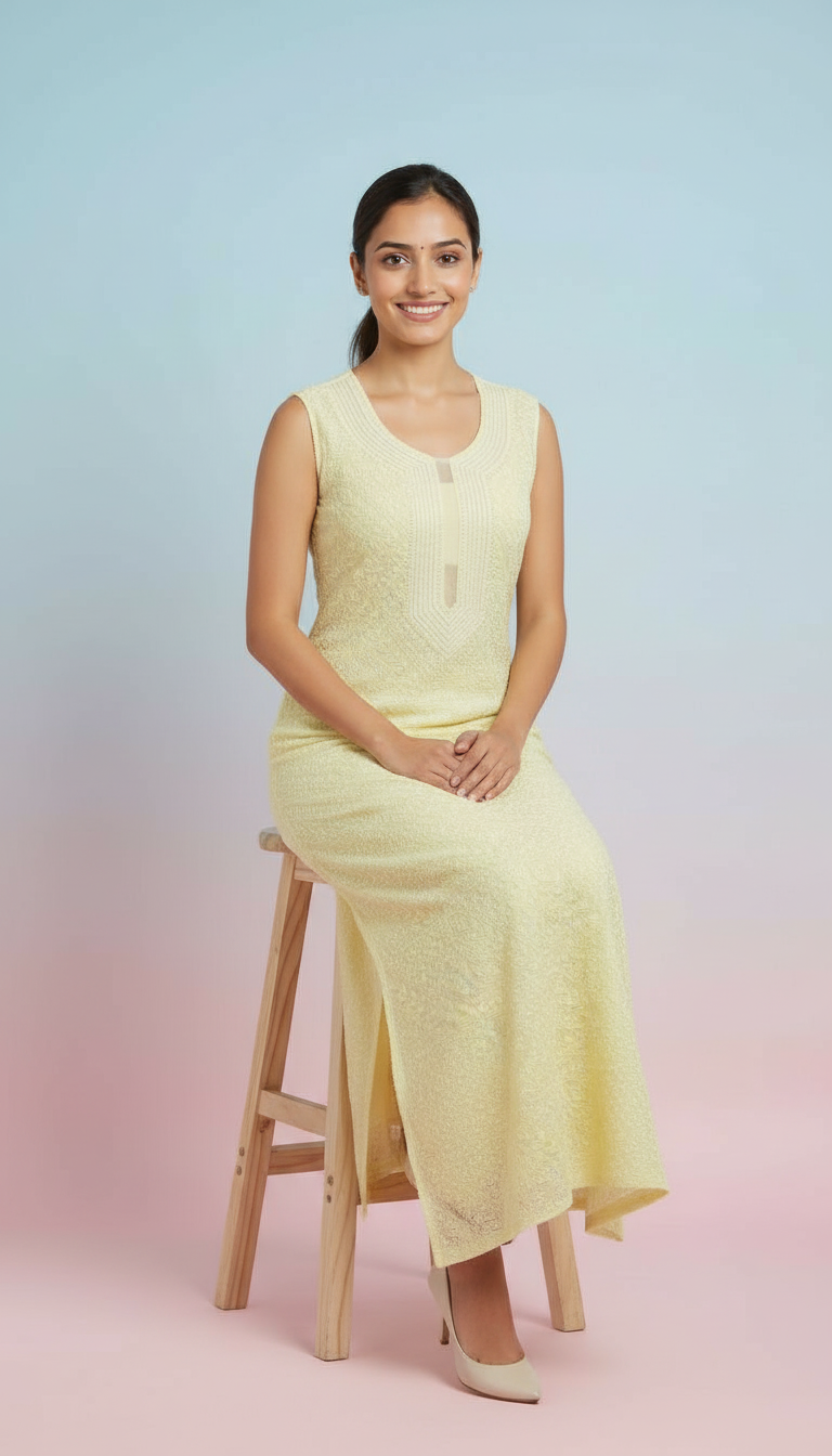 Chikankari Dress view 3