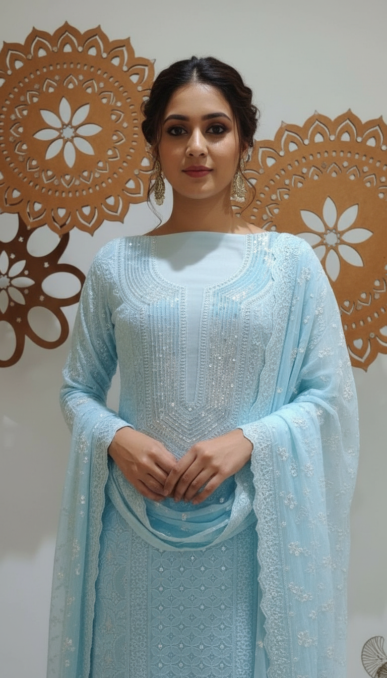 Chikankari Suit Set