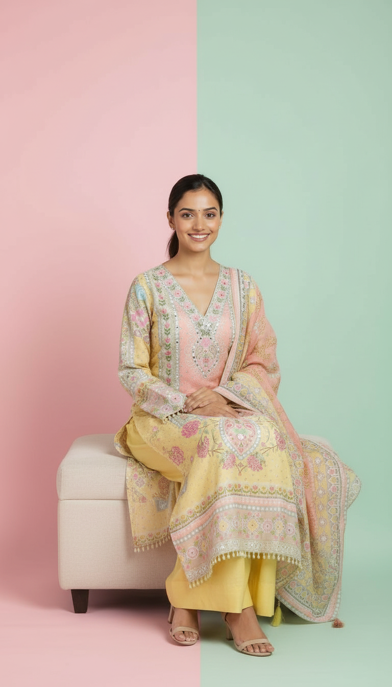 Crepe Suit Set view 5