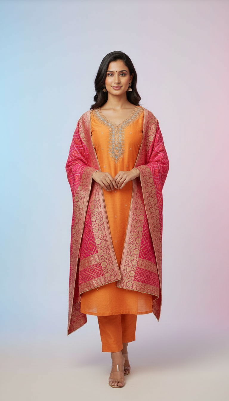 Dola Silk Ethnic Suit Set view 3