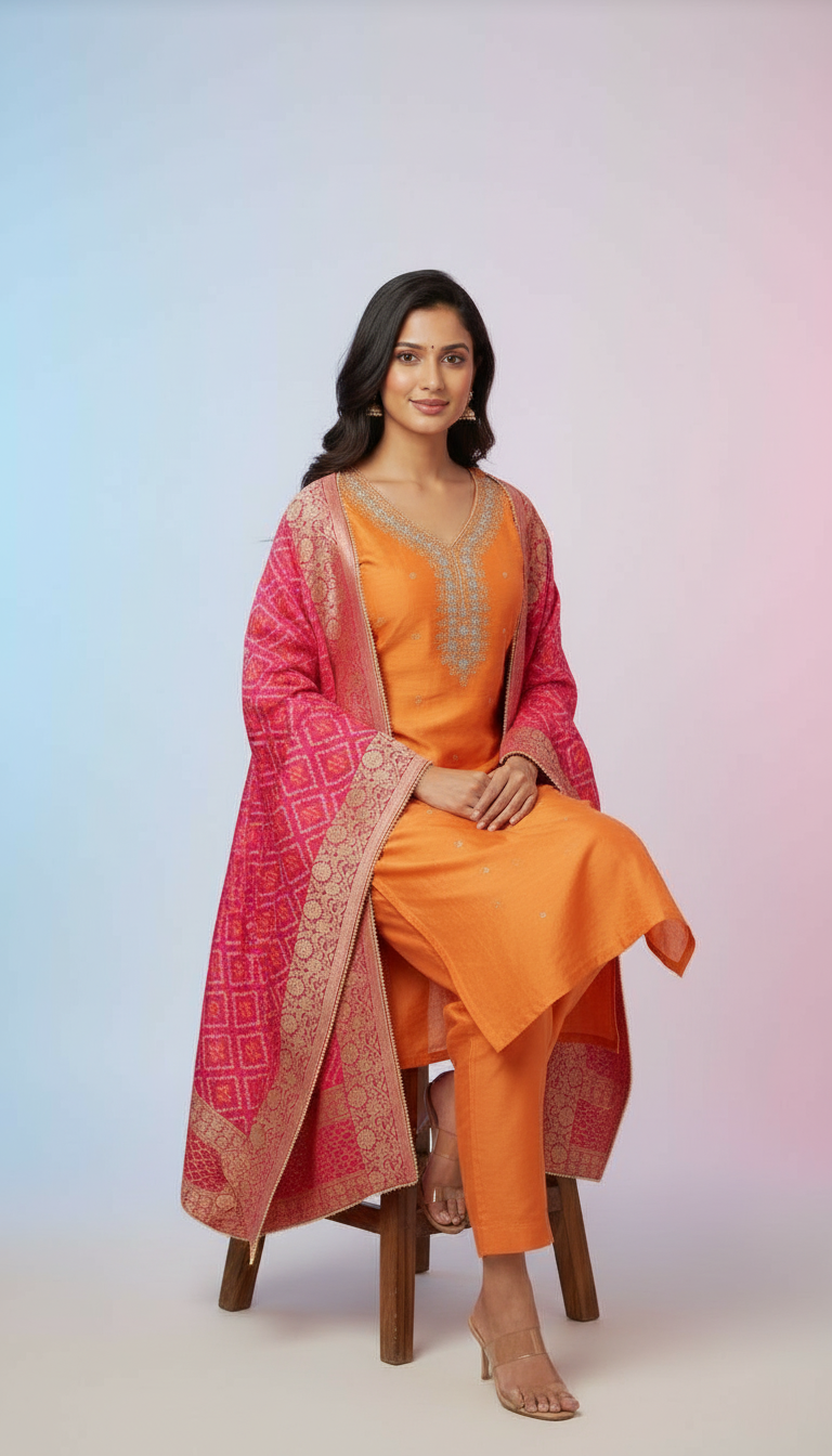 Dola Silk Ethnic Suit Set view 4