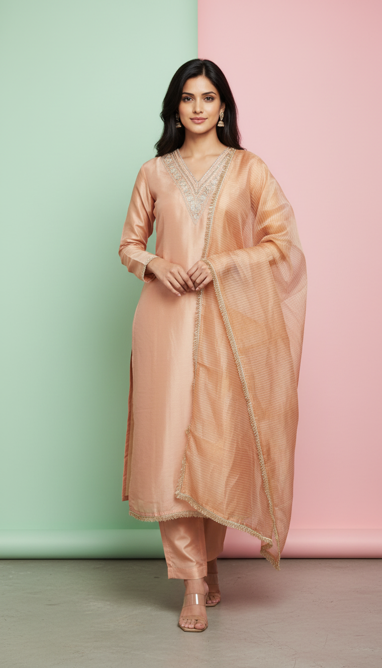 Ethnic Wear Tissue Suit
