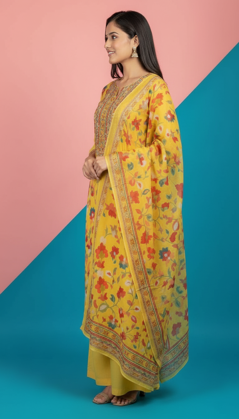 Printed Cotton Suit Set view 2