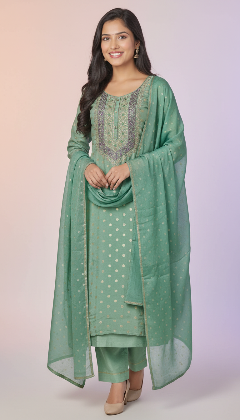 Ethnic Tissue Suit Set