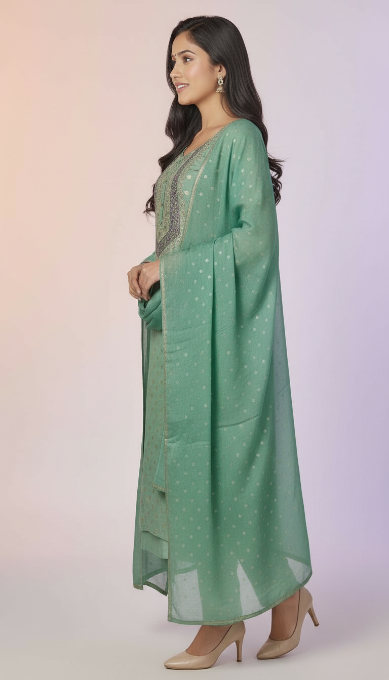Ethnic Tissue Suit Set view 3