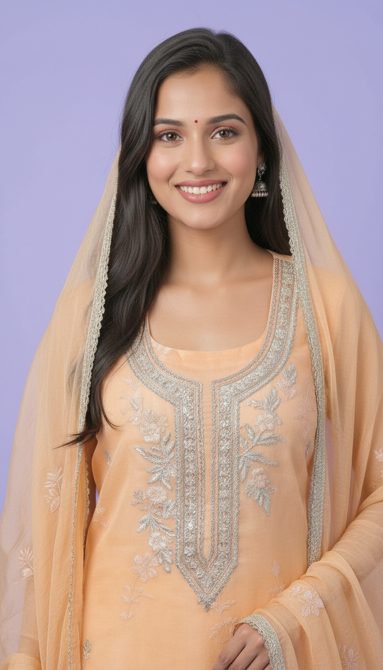 Organza Ethnic Suit Set view 3