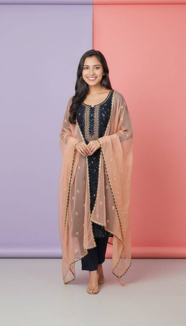 Georgette Kurta with Dupatta
