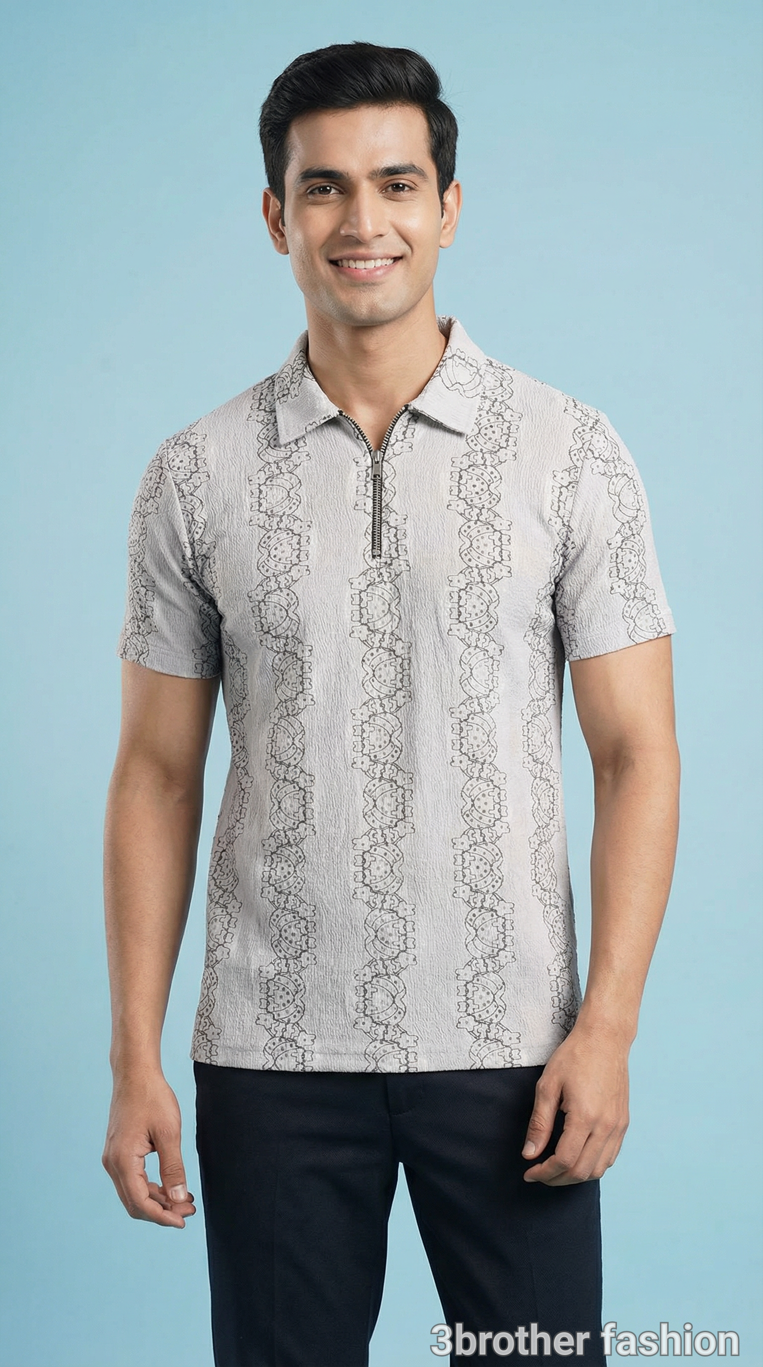Embroidered Button-Up Shirt