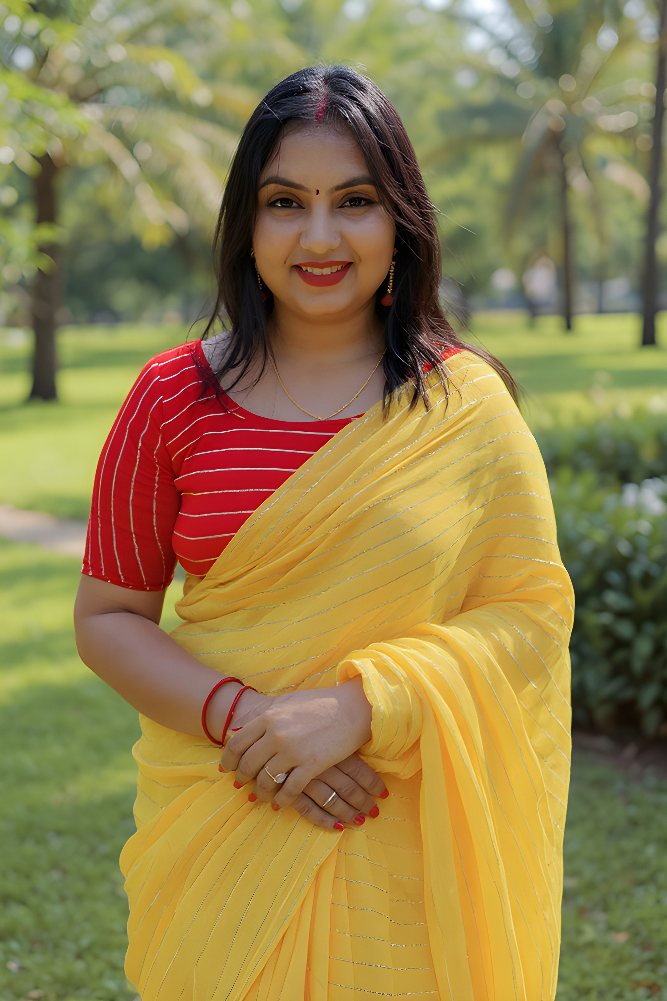 Cotton Bandhani Saree view 2