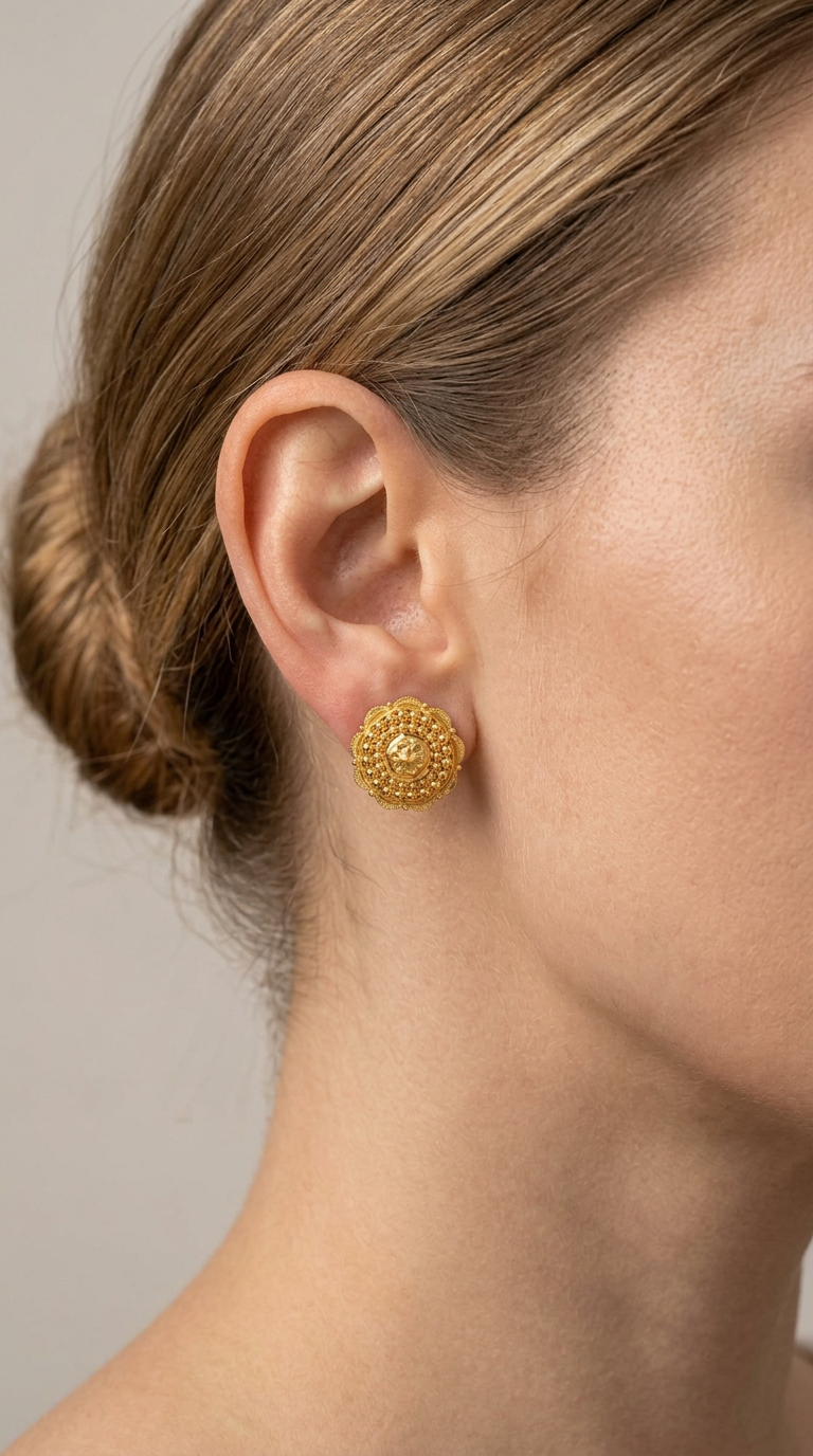 Gold Stud Earrings