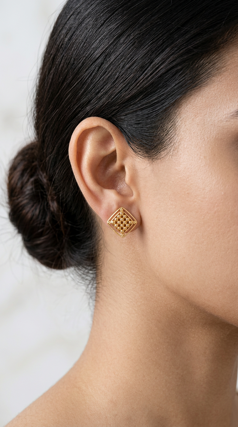 Geometric Gold Earrings