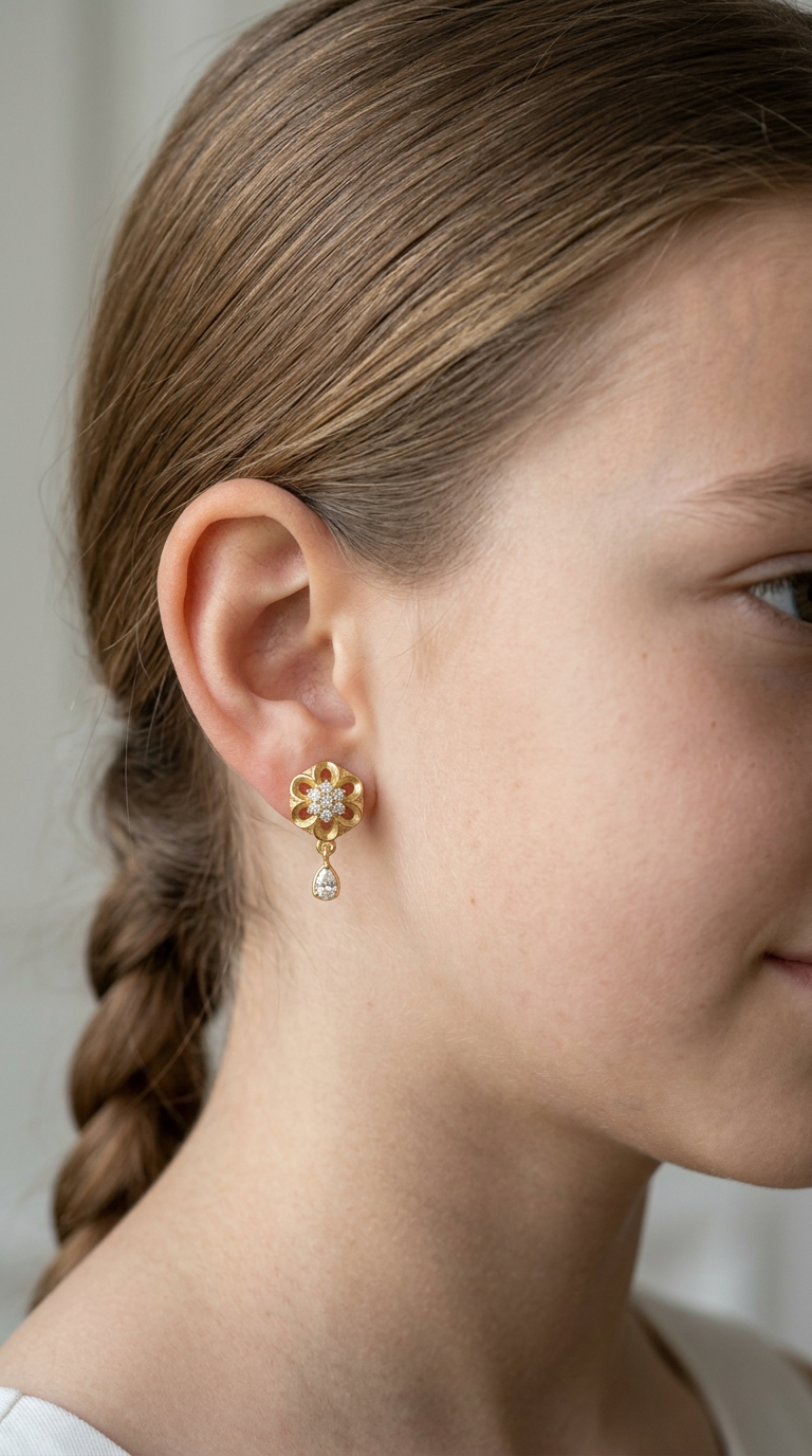 Elegant Gold Earrings-