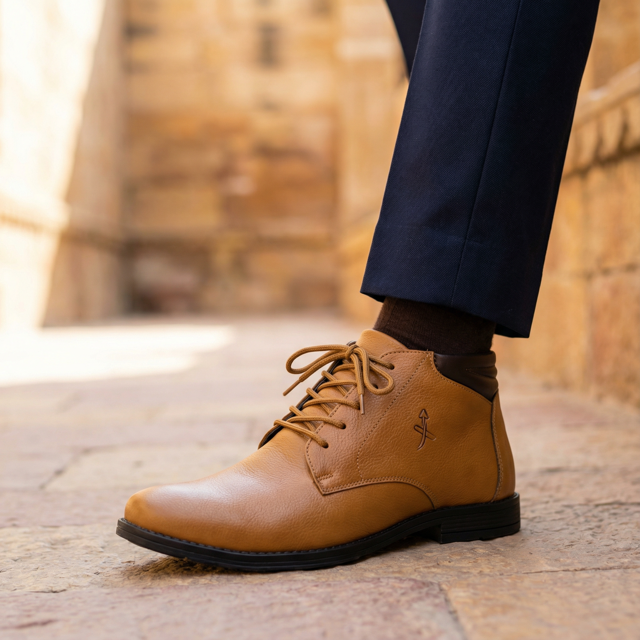 Apexion Mens Leather Dress Shoe view 2