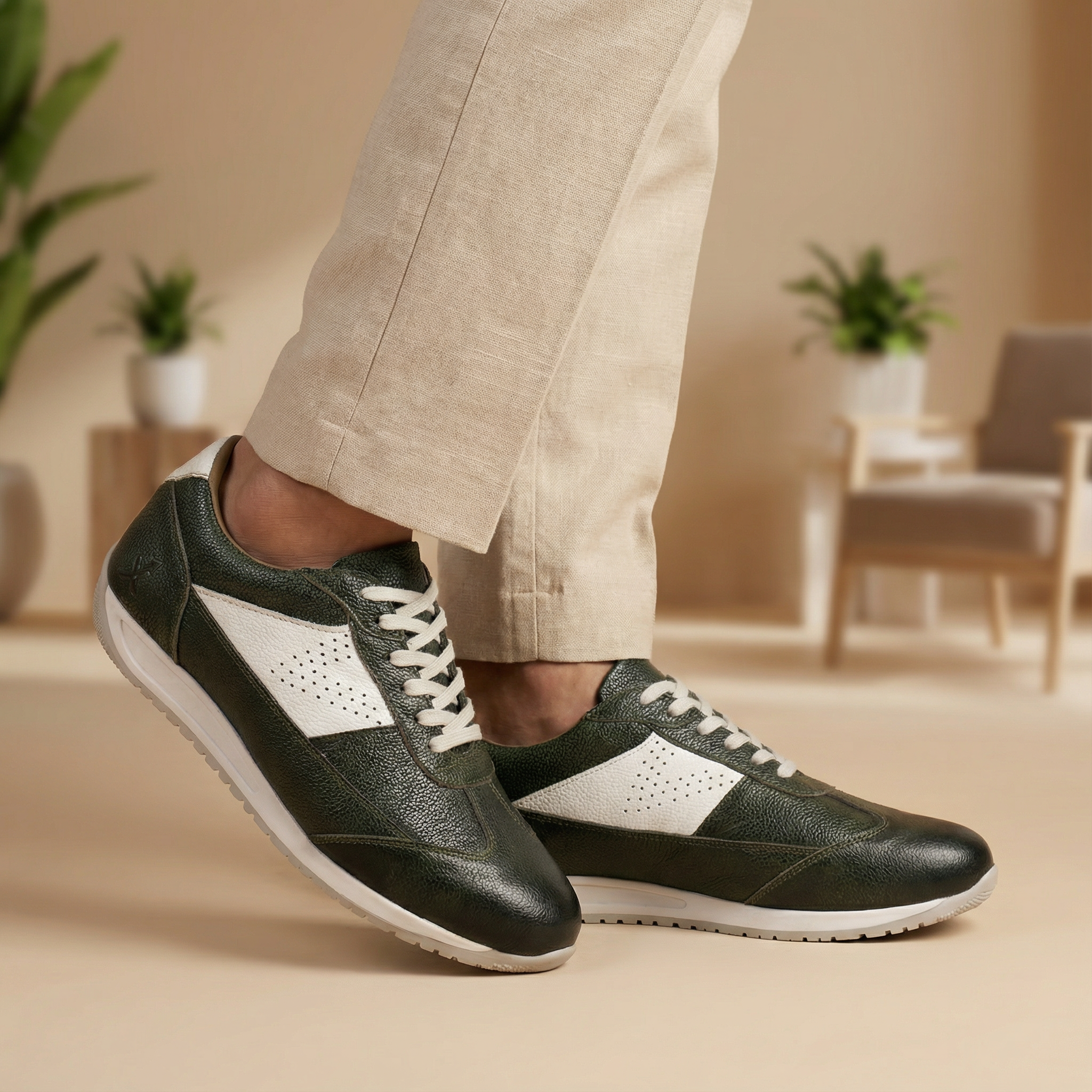 Apexion Mens Leather Sneaker view 3