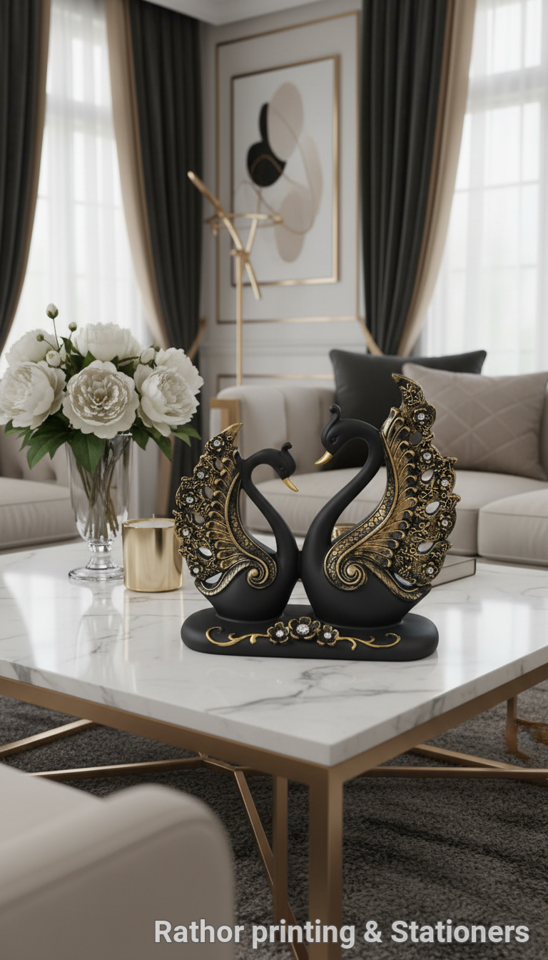 Elegant Swan Sculpture