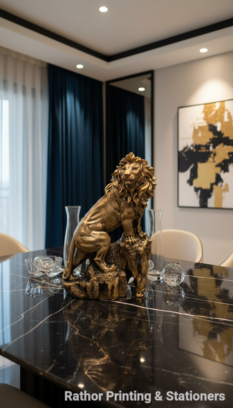 Golden Lion Sculpture
