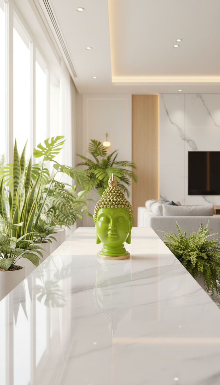 Green Buddha Head