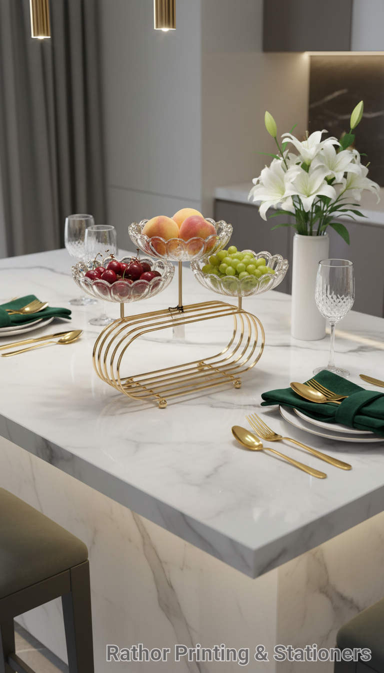 Rotatable Glass Fruit Stand