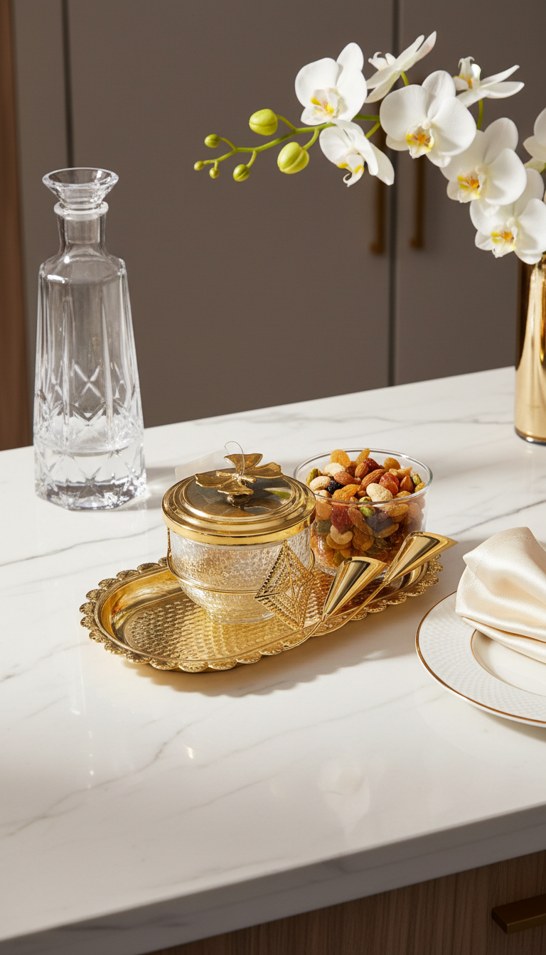 Decorative Glass Dry Fruits Container