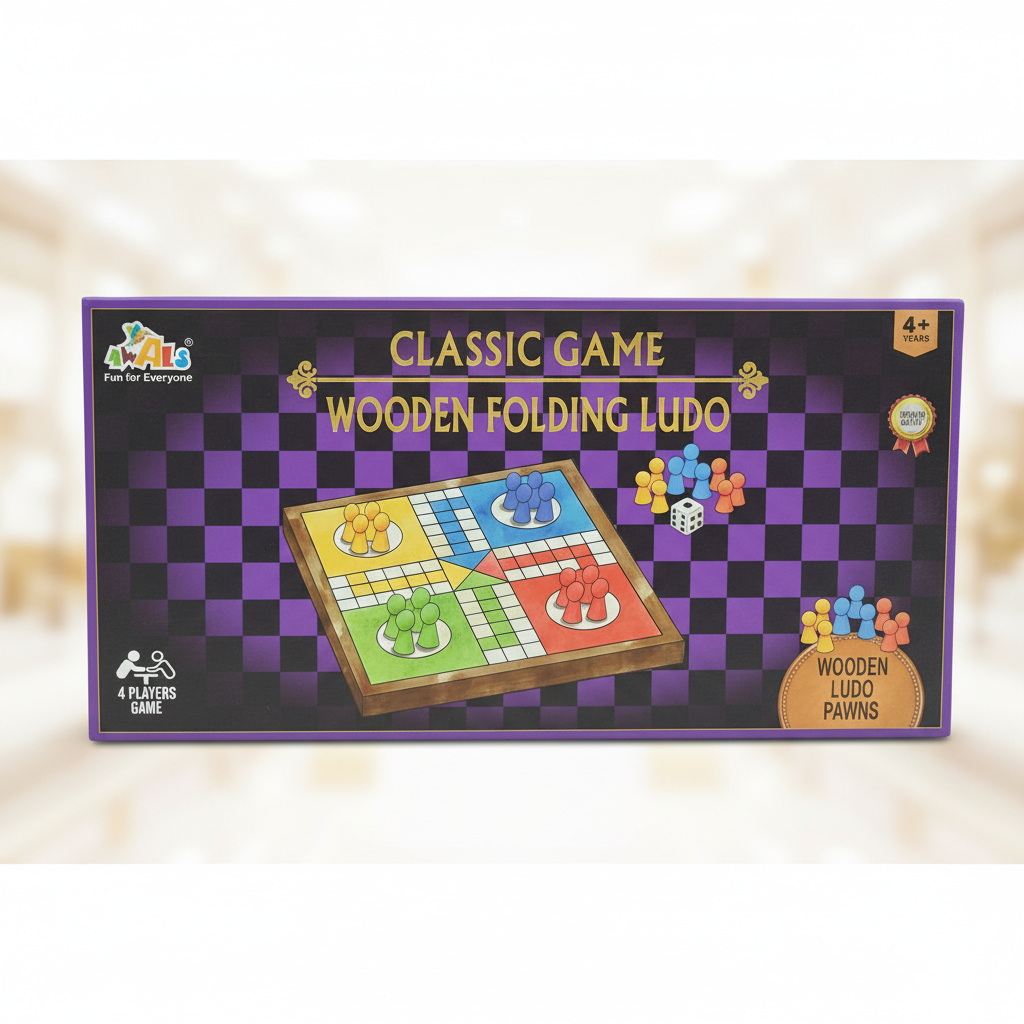 Classic Game Wooden Folding Ludo