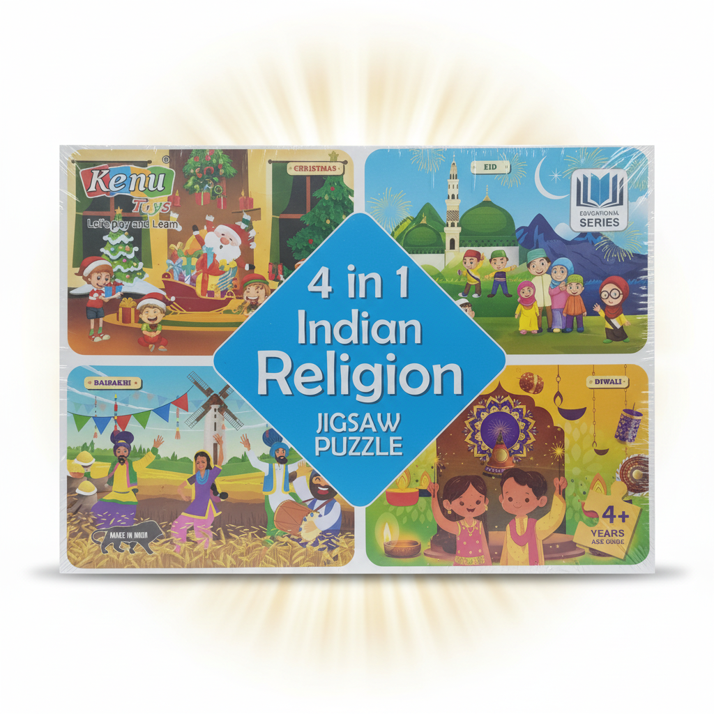 Kanuj Toys 4 in 1 Indian Religion Jigsaw Puzzle