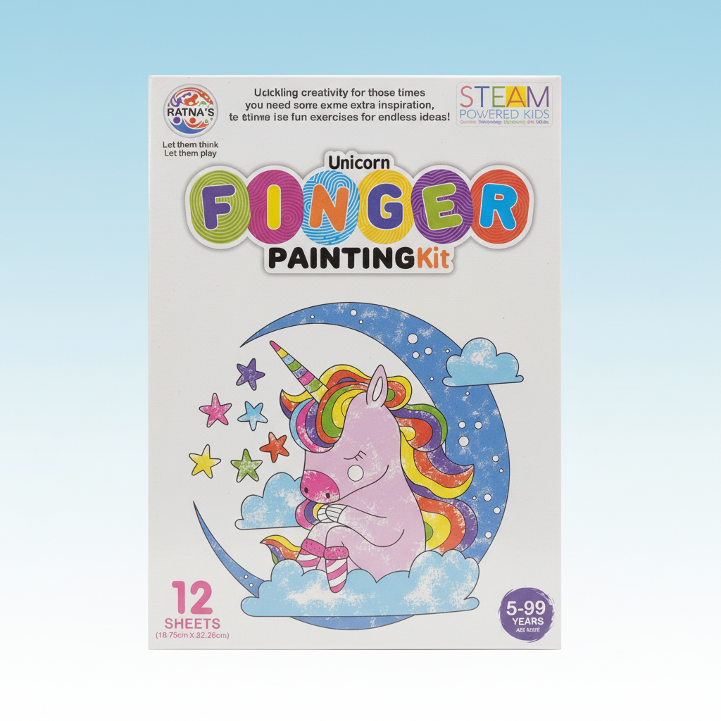 Ratnas Unicorn Finger Painting Kit