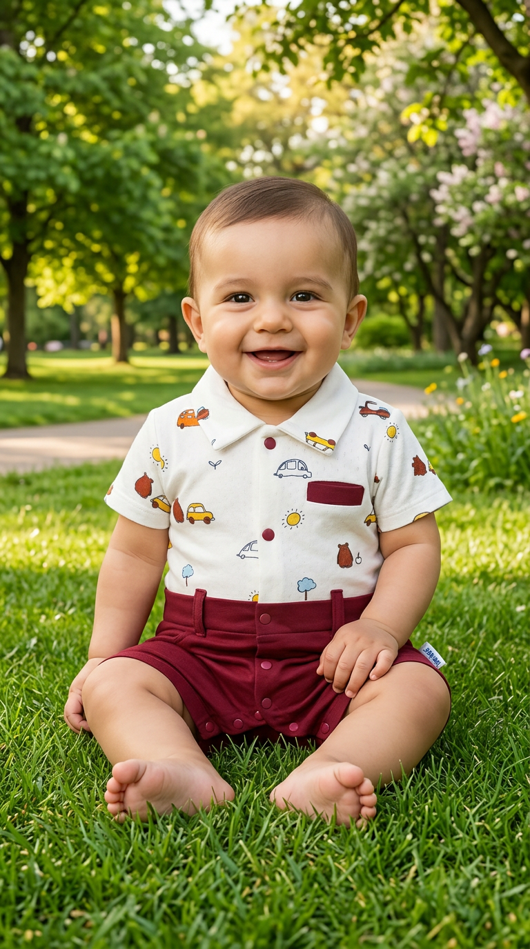 Baby Printed Romper view 8
