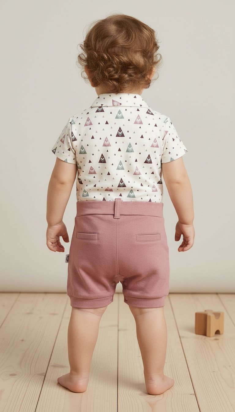 Patterned Baby Romper view 2