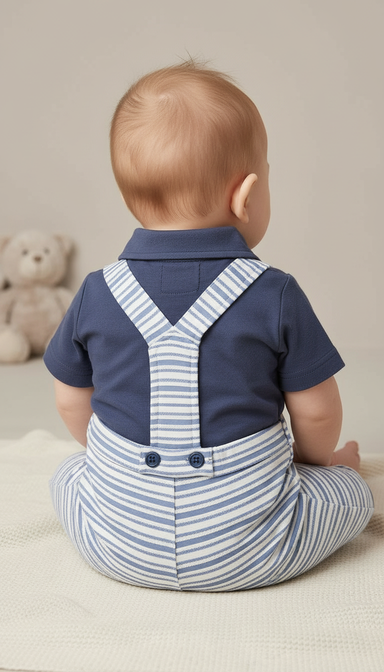 Striped Baby Romper view 2