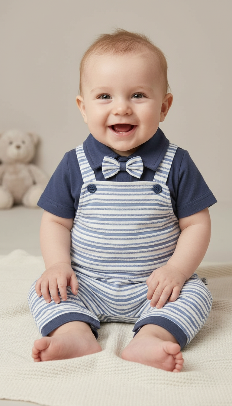 Striped Baby Romper view 3