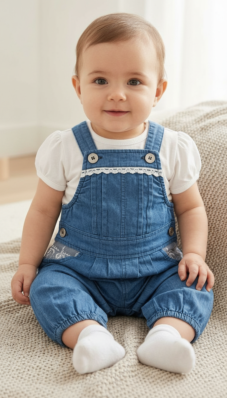 Denim Baby Overalls view 4