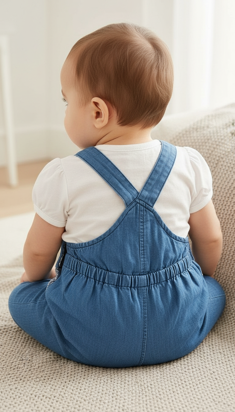 Denim Baby Overalls view 3