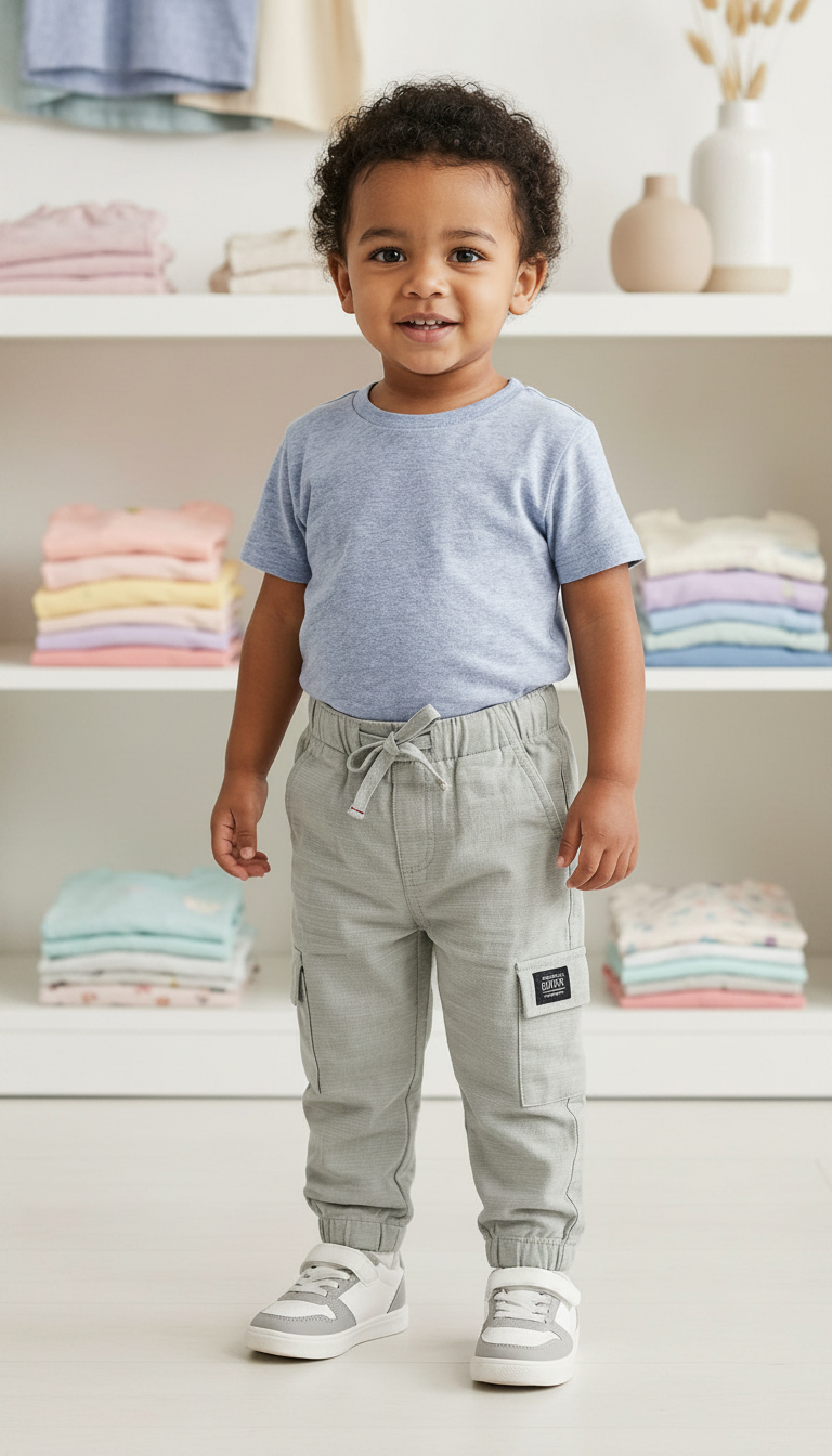 Baby Cargo Jogger Pants view 4