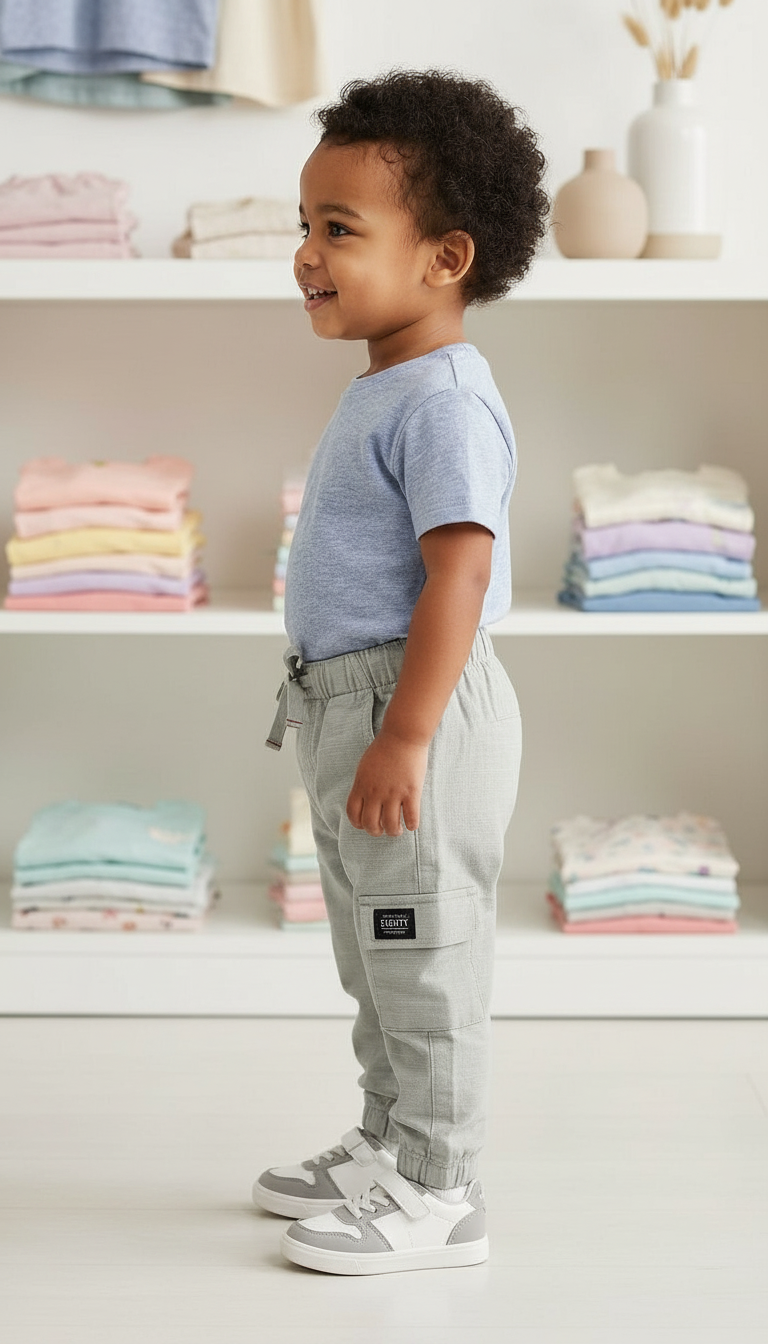 Baby Cargo Jogger Pants view 3
