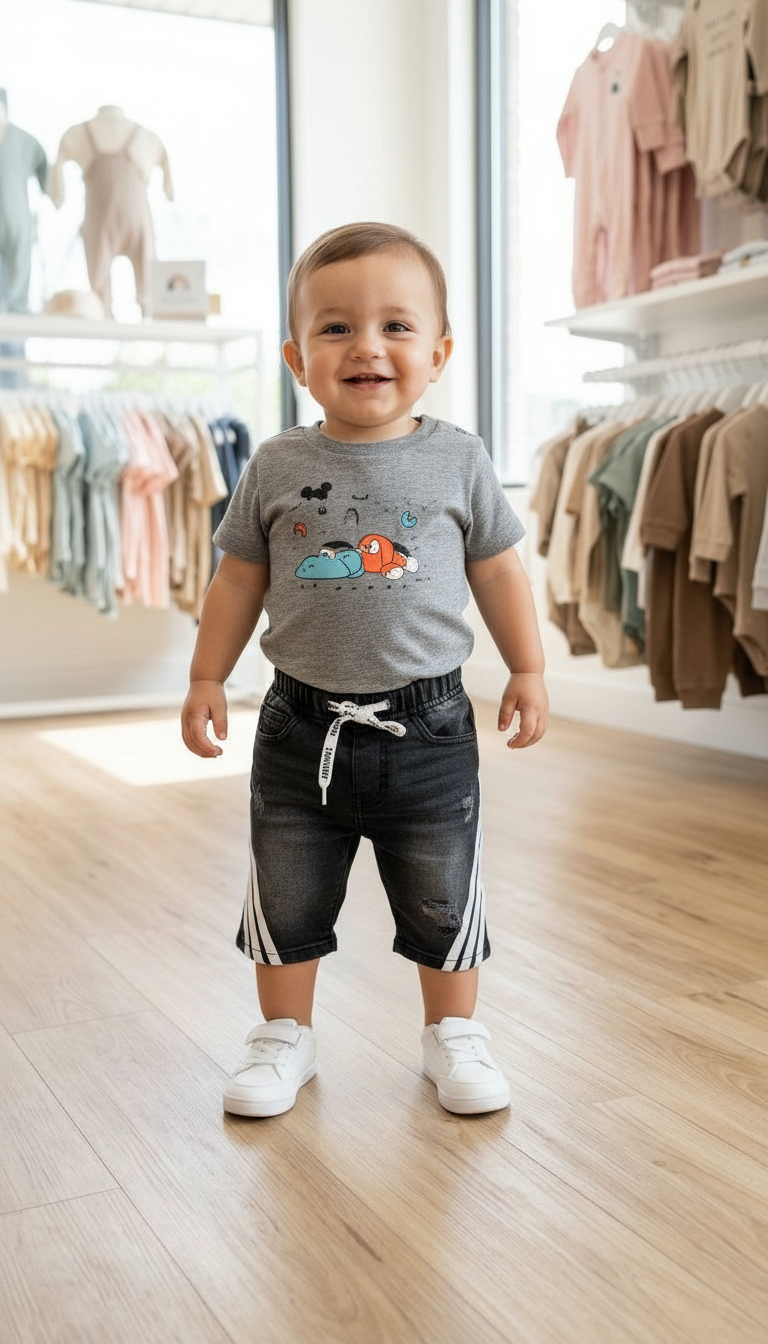 Stylish Baby Denim Shorts view 5