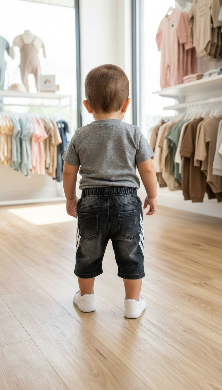 Stylish Baby Denim Shorts view 3