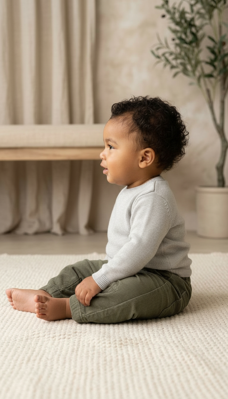 Cozy Baby Sweater & Pants Set view 4