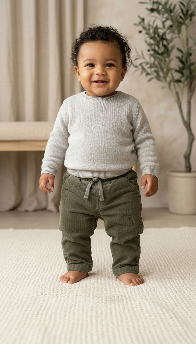 Cozy Baby Sweater & Pants Set view 5