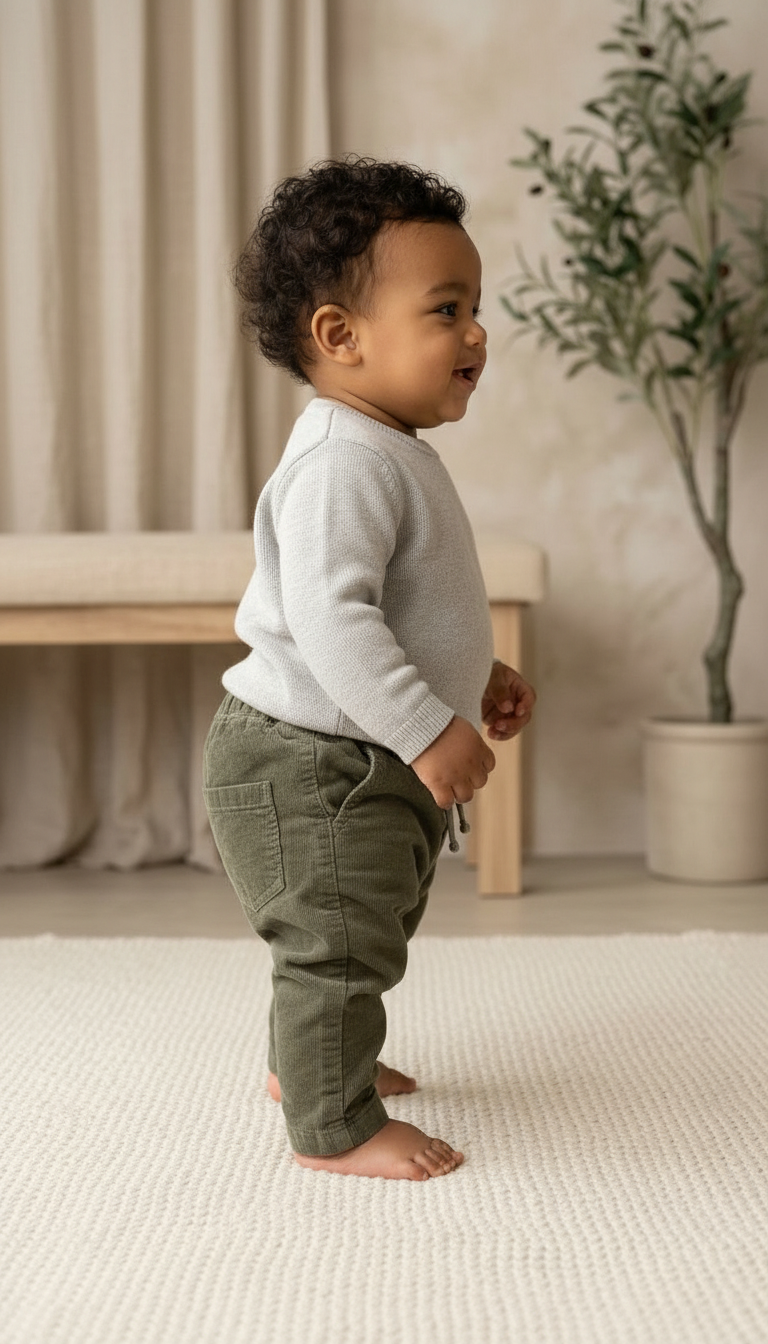Cozy Baby Sweater & Pants Set view 3