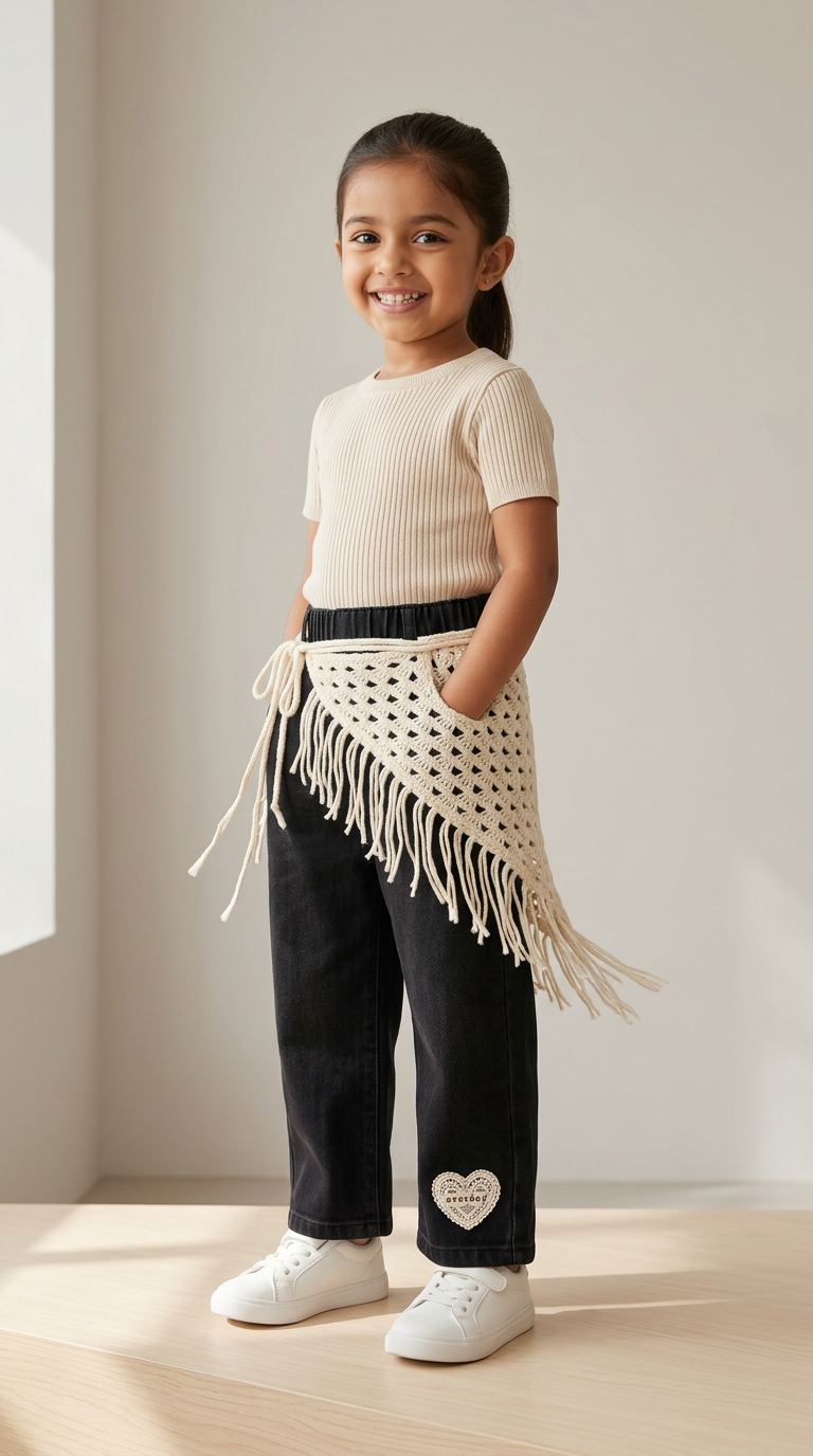 Crochet Fringe Wrap Skirt view 7