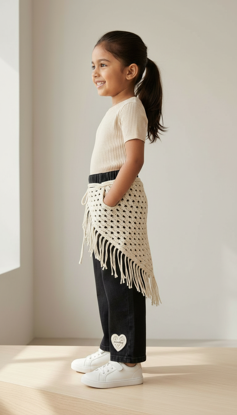 Crochet Fringe Wrap Skirt view 3