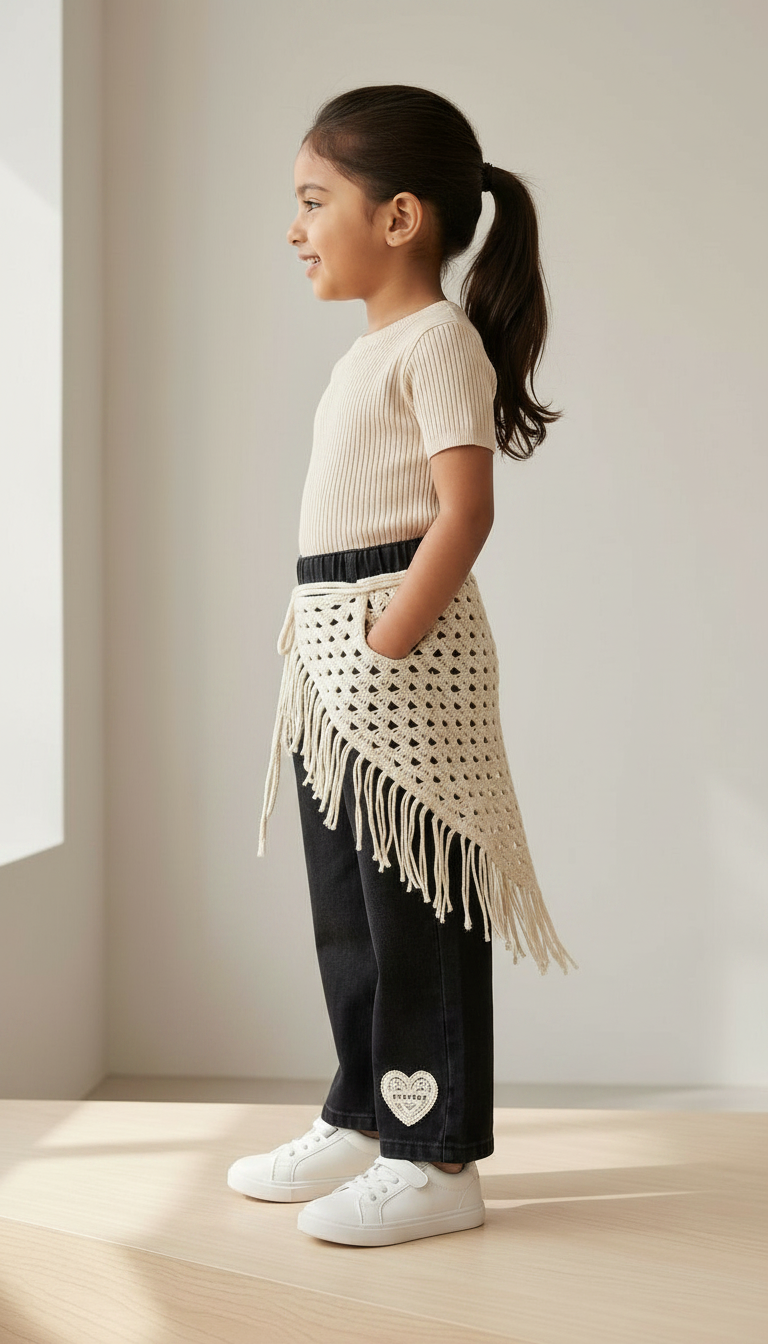 Crochet Fringe Wrap Skirt view 2