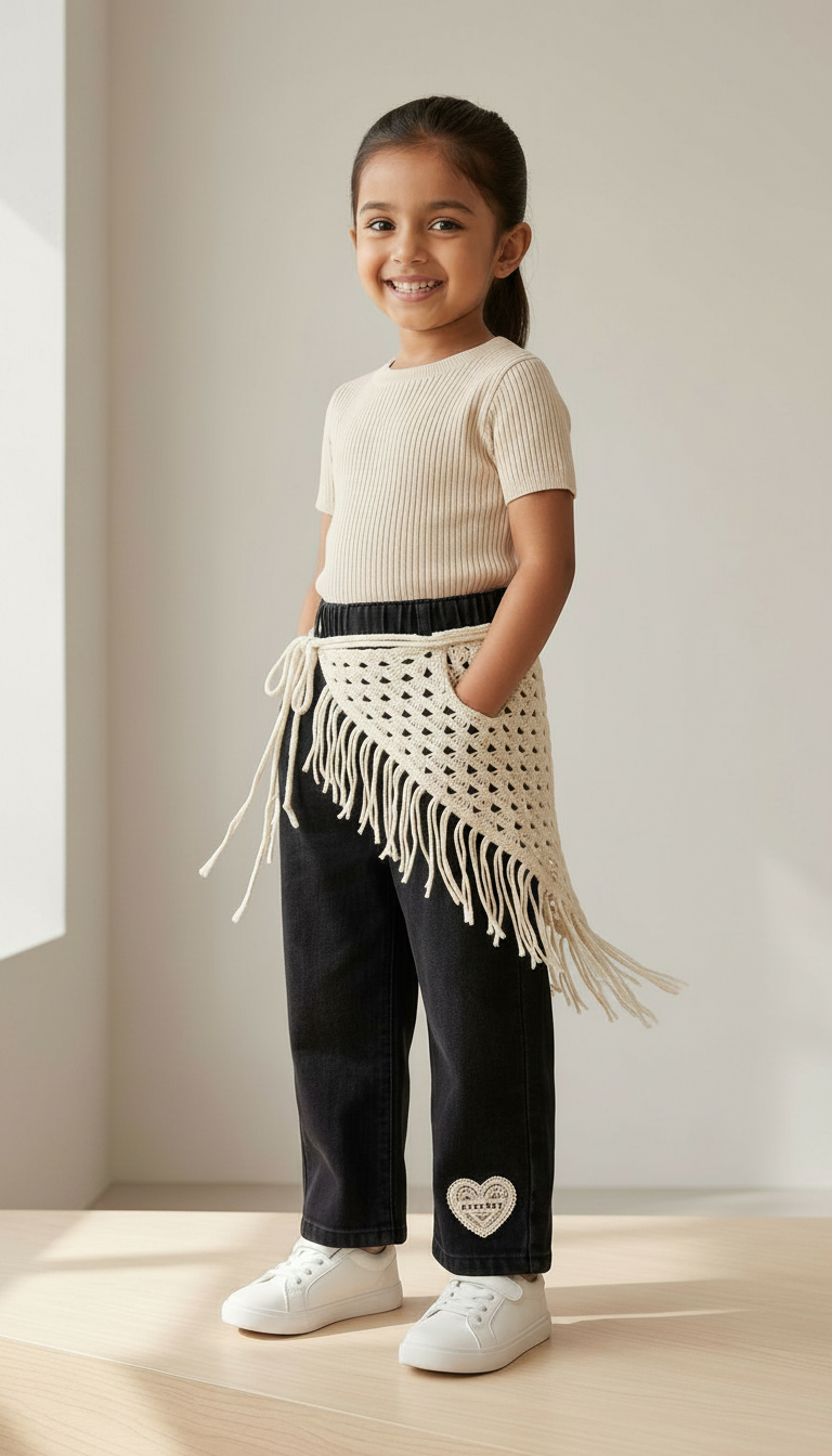Crochet Fringe Wrap Skirt view 5