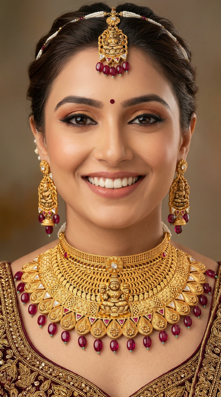 Traditional Gold Plated Necklace Set view 2