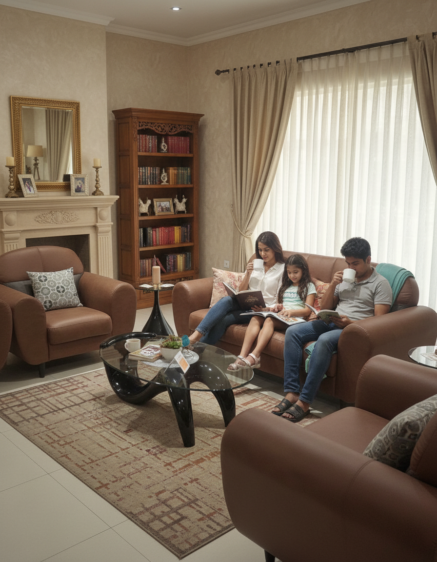 Plush Sofa Set